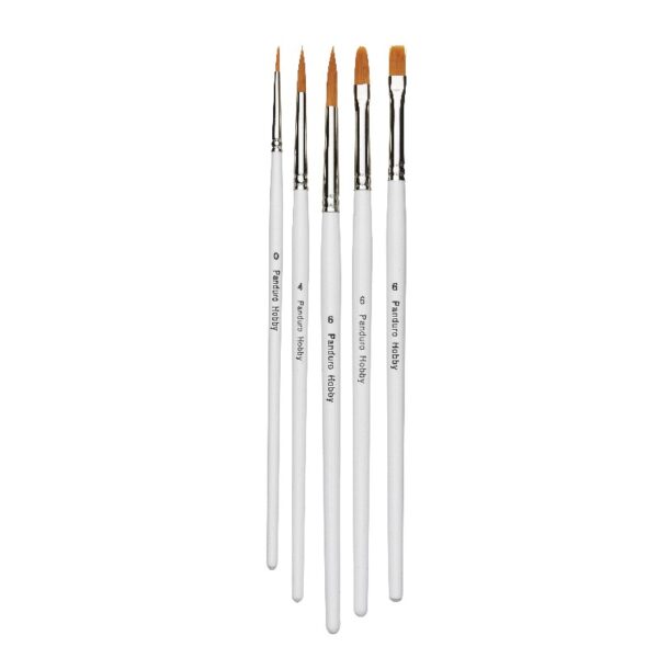 Panduro penselen set - rond en plat - Afbeelding 1