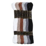 Borduurgaren - 6 stuks - wit/zwart/grijs/bruin