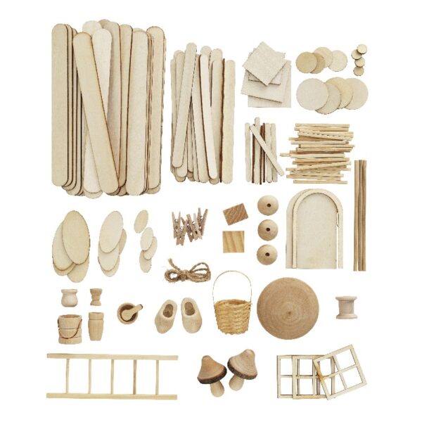 Miniaturen - poppenhuis basisset 147-delig - Afbeelding 1