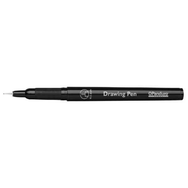 Tekenpen universeel - 0,1 mm - zwart - Afbeelding 1