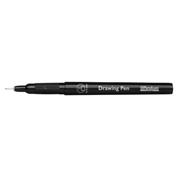 Tekenpen universeel - 0,3 mm - zwart - Afbeelding 1
