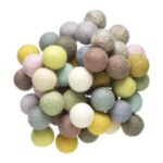 Wolvilt bolletjes - doorsnede20 mm - 50 stuks - pastelmix