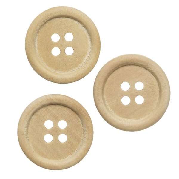 Houten knopen - 20 mm - 12 stuks - Afbeelding 1