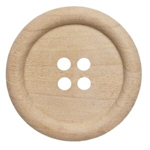 Houten knopen - 35 mm - 6 stuks