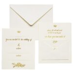 Uitnodigingen bruiloft - 20 stuks - goud