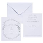 Uitnodigingen bruiloft - 20 stuks - zilver