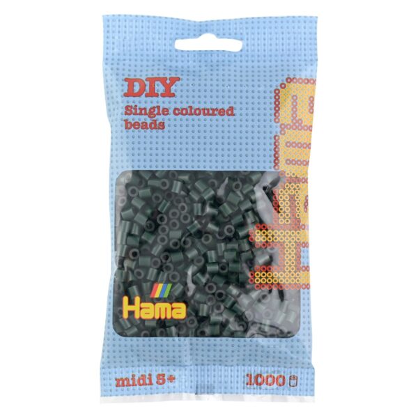 Hama Midi - strijkkralen - 1000 stuks - dark green 28 - Afbeelding 1