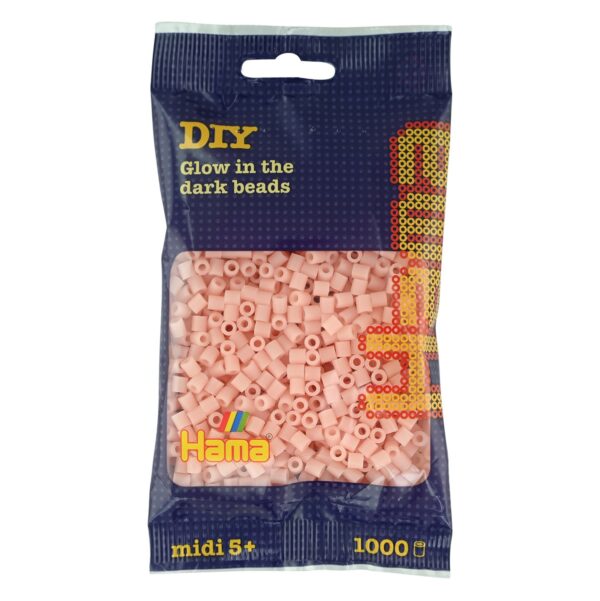 Hama Midi - strijkkralen - 1000 stuks - glow-in-the-dark red 56 - Afbeelding 1