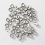 Knijpkralen - 1 mm - 50 stuks - zilverkleurig
