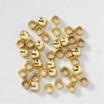 Knijpkralen - 1 mm - 50 stuks - goudkleurig