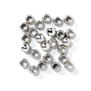 Knijpkralen - 1,5 mm - 50 stuks - zilverkleurig