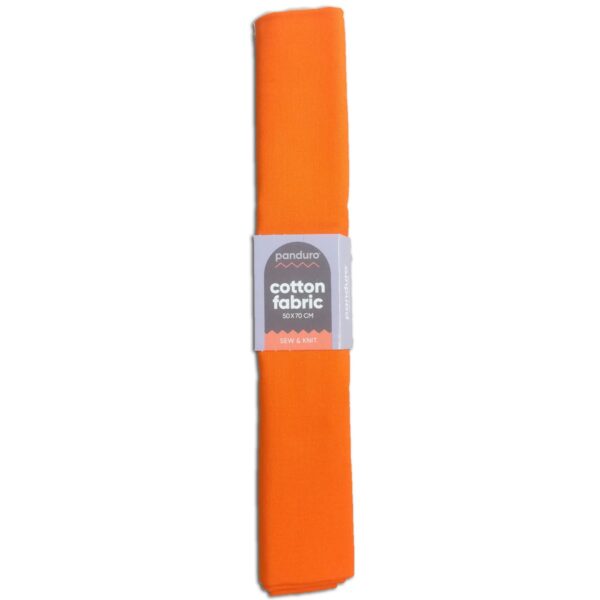 Stof katoen - 50x70 cm - oranje - Afbeelding 1