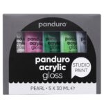 Panduro acrylverf set - 5x 30 ml - glans parelmoer