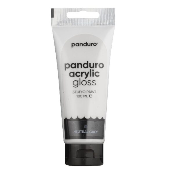 Panduro acrylverf glans - 100 ml - neutraalgrijs - Afbeelding 1