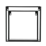 Wandkubus Woood Meert Zwart 2st.