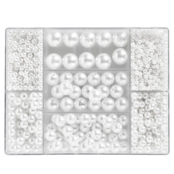 Kralenmix - acryl - witte parels - Afbeelding 1