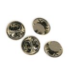 Broche pins - 8 mm - 5 stuks - zilverkleurig