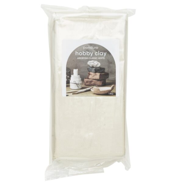 Luchtdrogende hobbyklei classic - 1 kg - wit - Afbeelding 1