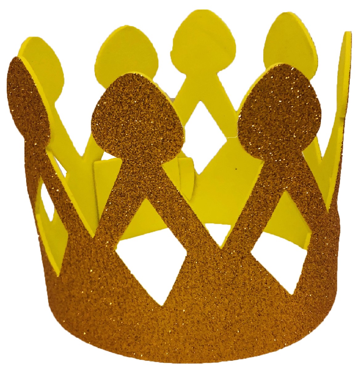 Hobbyrubber kroon - goudkleurig Hobbyrubber kroon - goudkleurig - Afbeelding 1