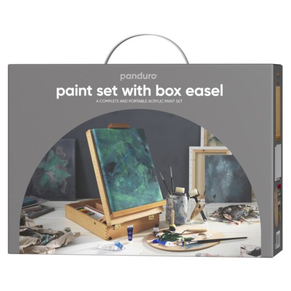 Panduro set acrylverf - complete startset met koffer en ezel - Afbeelding 1