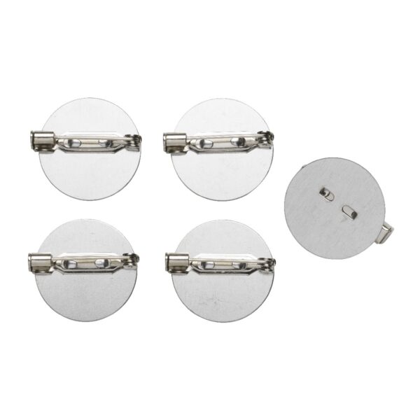 Broche pins - 21 mm - 5 stuks - zilverkleurig - Afbeelding 1