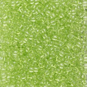 Rocailles - 9/0 - lichtgroen transparant