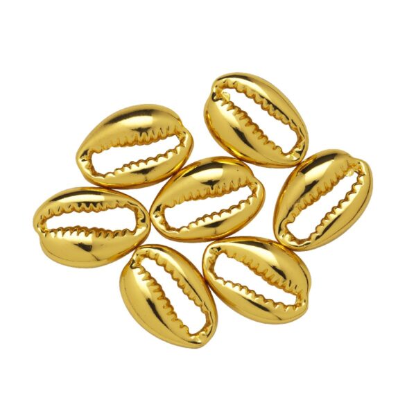 Kralen schelpen - 17 mm - goudkleurig - Afbeelding 1