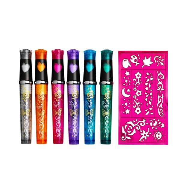Tattoopennen - 6 kleuren - Afbeelding 1