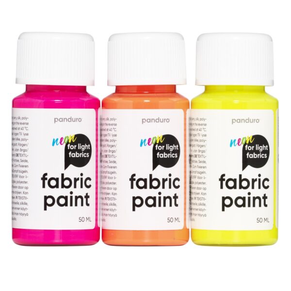 Textielverf set - lichte stoffen - 3x 50 ml - neon - Afbeelding 1