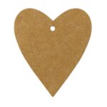 Tags hart - 24 stuks - kraft