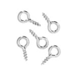 Schroefoogjes - 8 mm - 50 stuks - zilverkleurig