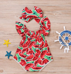 Mini Fashion™ - Watermeloen Design - Meiden Jurk 70 | Educatief Speelgoed