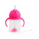 Drinkbeker Munchkin Click Lock Tip&Sip Straw Cup Pink