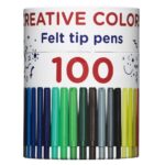 Box met 100 viltstiften - 25 kleuren