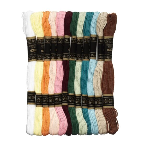 Borduurgaren - 12 stuks - trendkleuren - Afbeelding 1