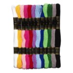 Borduurgaren - 12 stuks - felle kleuren