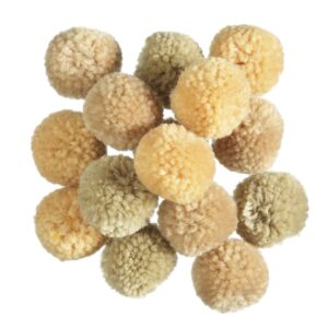 Pompons - 15 stuks - natureltinten