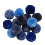Pompons - 15 stuks - blauw