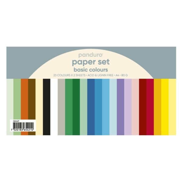 Gekleurd papier - A4 - 23 kleuren - 46 vellen - Afbeelding 1