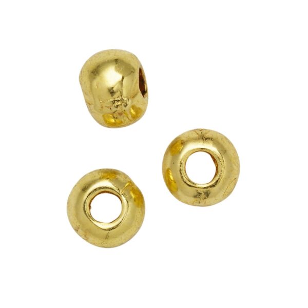 Spacers - 100 stuks - goudkleurige balletjes - Afbeelding 1