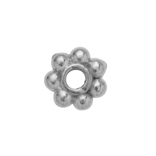 Spacers - 100 stuks - zilverkleurige bloem - Afbeelding 1