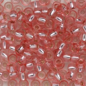 Rocailles - 6/0 - roze metaal kern