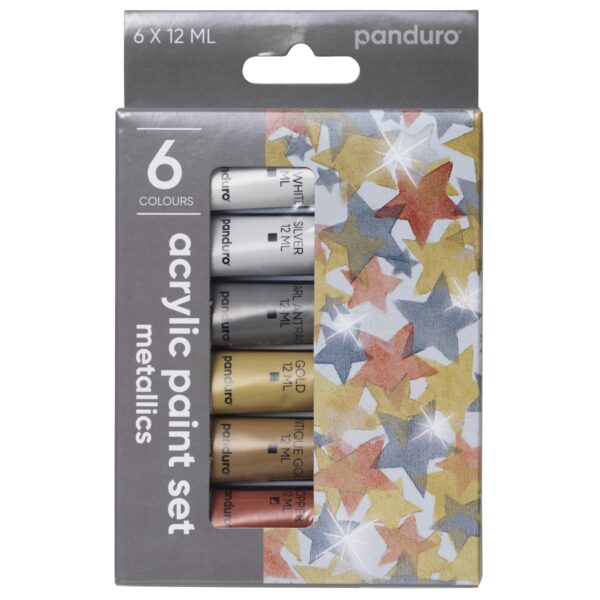 Panduro set acrylverf - metallic - Afbeelding 1