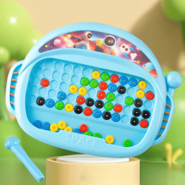 Magnet Beads™ – Focus&Fun– Magneetbord Blauw | Educatief Speelgoed - Afbeelding 1