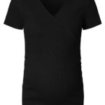 Voedings T-shirt Noppies NOCJUN23 Sanson Rib Black