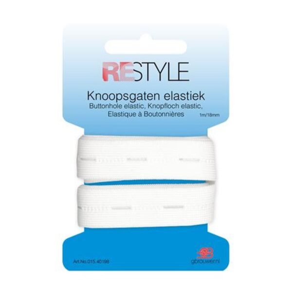 Brouwer knoopsgaten elastiek 009-18 mm/ 1 meter - Afbeelding 1