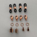 Brillenkoord accessoireset - koperkleurig