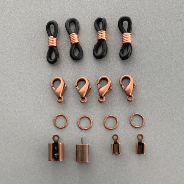 Brillenkoord accessoireset - koperkleurig - Afbeelding 1