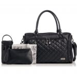 Luiertas Isoki Double Zip Quilted Black