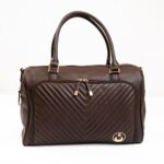 Luiertas Isoki Double Zip Satchel Quilted Chocolate